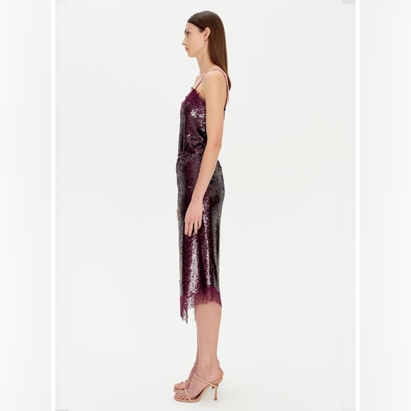 Simkai Arlene Sequin Cami Top in Purple (Mangosteen) - Size 4 - Picture 3 of 5